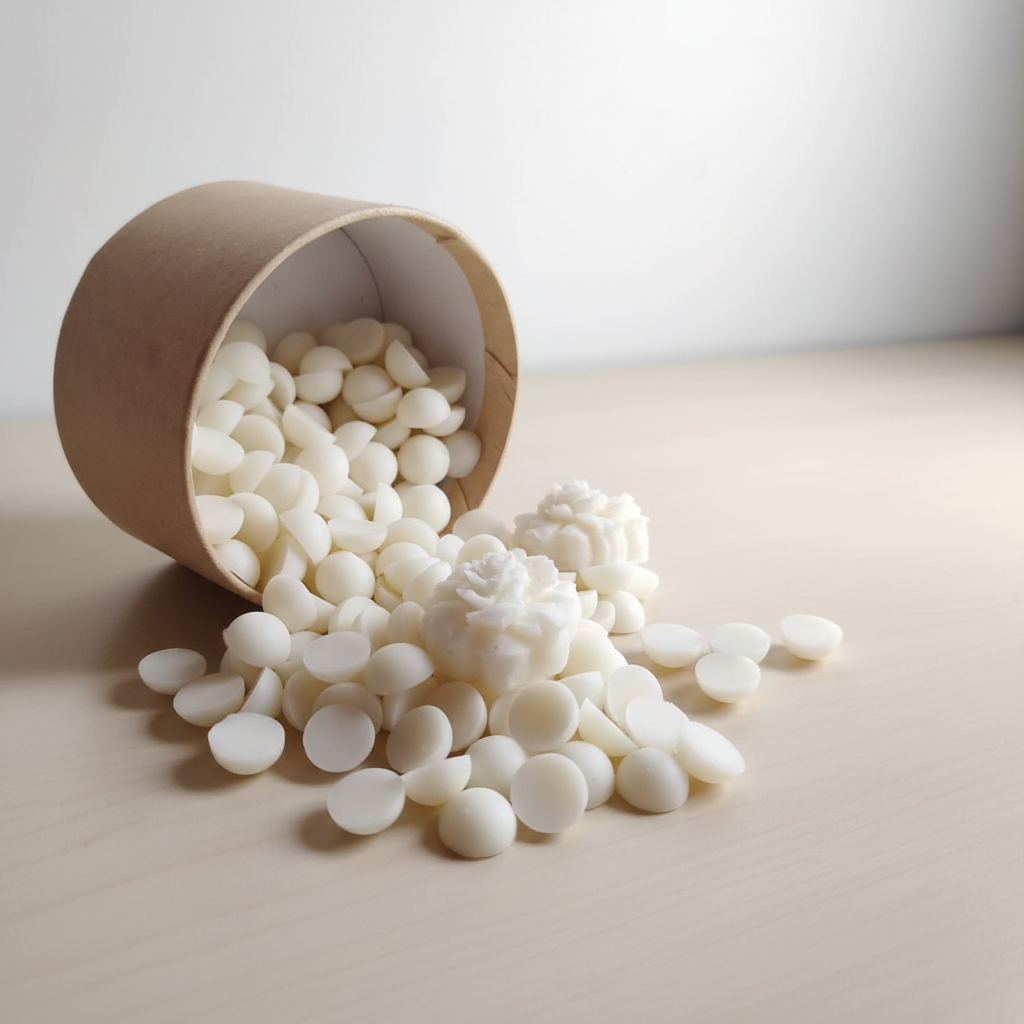 Wax melts jazmín caja kraft con perlas y florecitas