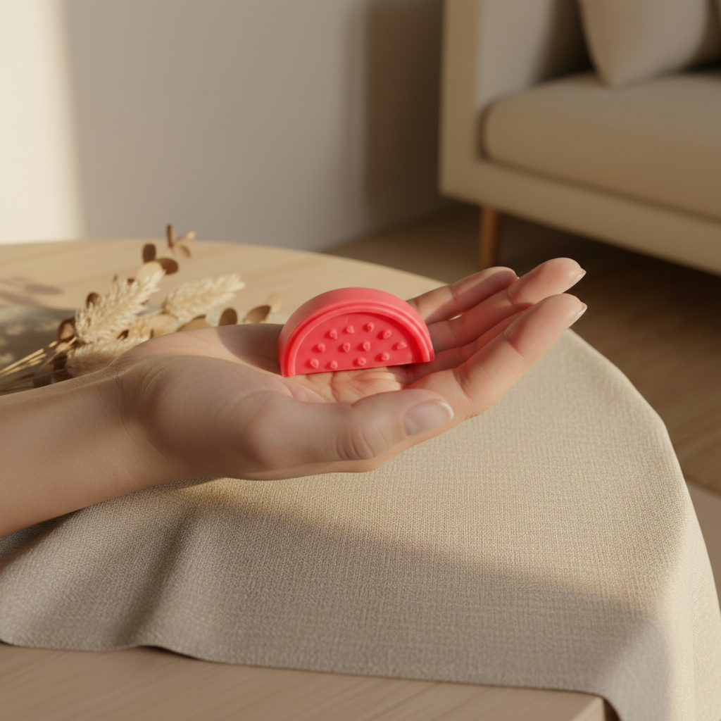Mano de mujer sosteniendo Wax Melts Sandía